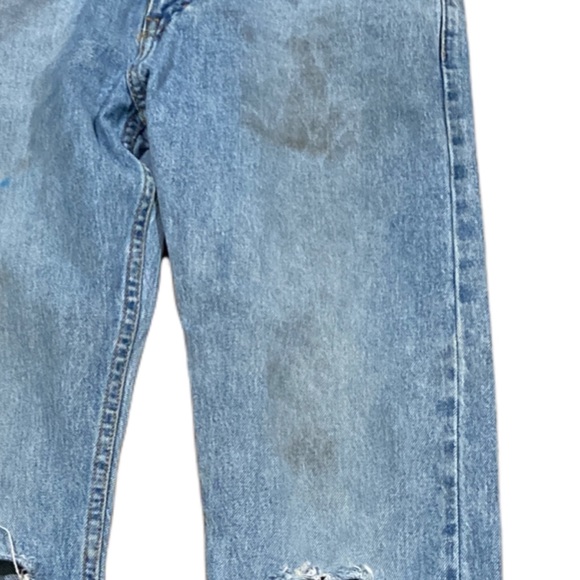 Levi's 512 Slim Fit Distressed Tapered Light Wash Jeans - Picture 5 of 16